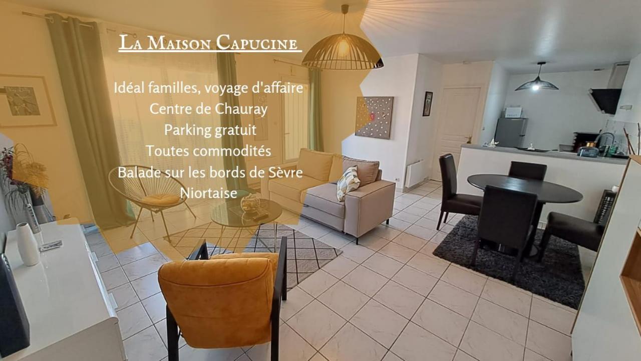 הוילה - Maison Capucine- Proche Centre D'Affaire Chauray, Jardin, Parking, Wifi Et Netflix, Ideal Voyage D'Affaire, Familles, Ou Simple Escapade מראה חיצוני תמונה